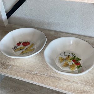 Handmade in Italy Pasta Bowls